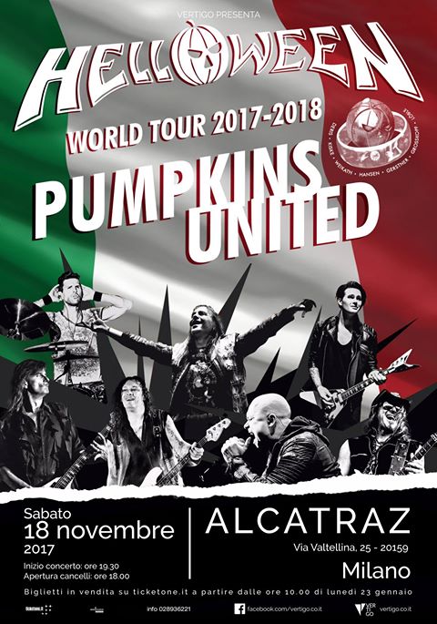 Helloween reunion data milano locandina 2017